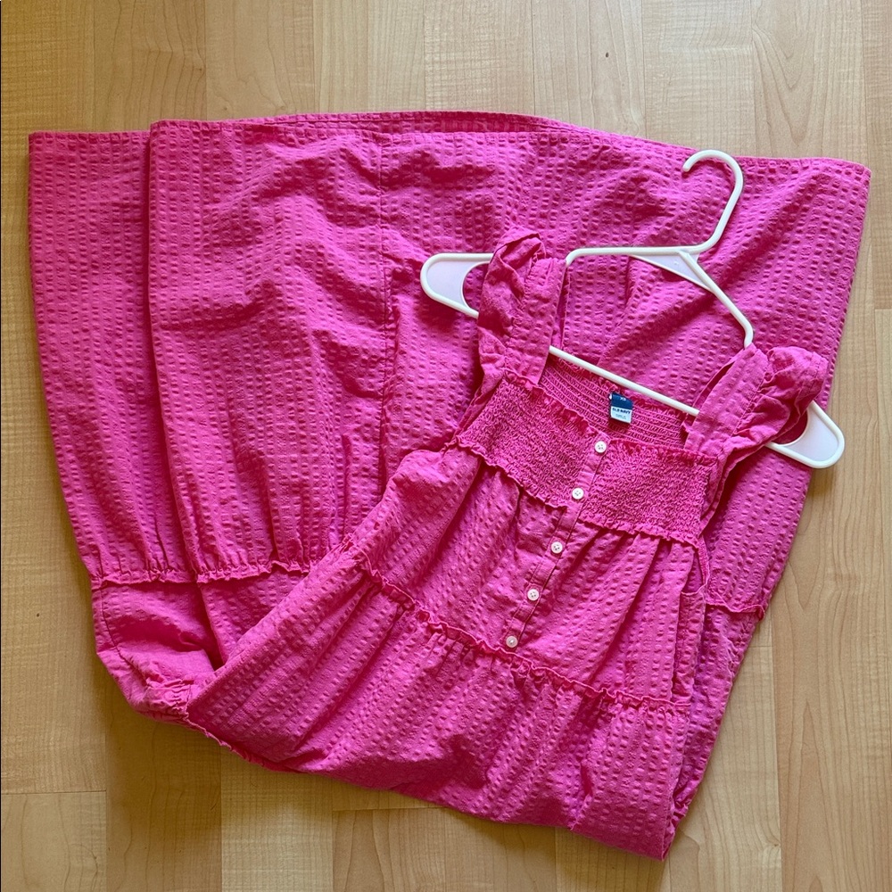 Old Navy Pink Dress with Ruffle Details
